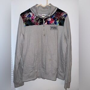 PINK Victoria's Secret Light Gray Zip-Up Jacket